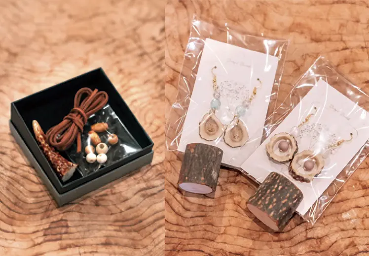 鹿の角アクセサリー作り&ヨガ体験コース